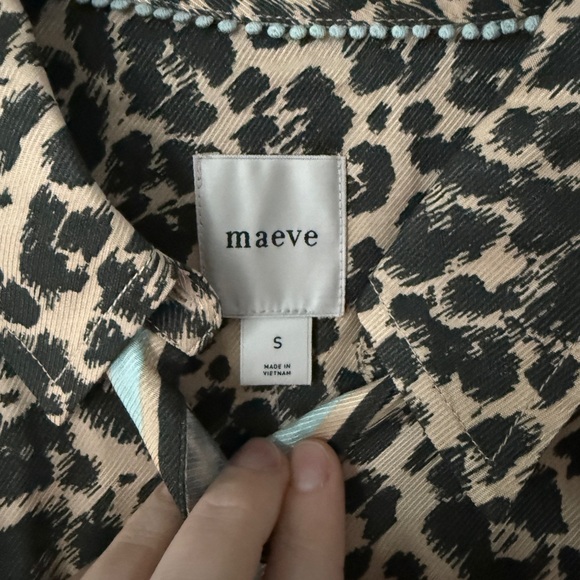 Maeve leopard Print Collared Shirt - Picture 3 of 7